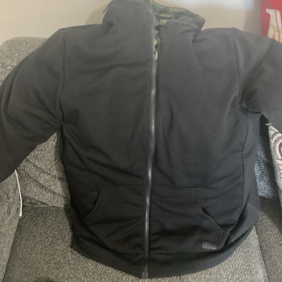 Men’s large - reversible camo/black puffer jacket 9/10 condition - RARE - Picture 3 of 6